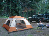 240*240*150cm Spring Quick Opening Four-Person Family Tent Camping Tent Brown 40665262