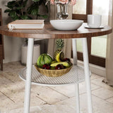 3-Piece Bar Table Set with 2 Bar Stools Modern Pub Table with Backrests & Storage Shelf W578P303852