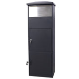 ZNTS Large Package Delivery Parcel Mail Drop Box for Porch, Floor Lockable Drop Slot Mail Box with Parcel W465P188059