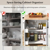 Kitchen Island with Drop Leaf, 53.9" Width Rolling Kitchen Cart on Wheels with Internal Storage Rack WF312383AAW