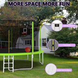 14FT Trampoline for Kids and Adults with Net, Outdoor Recreational Trampolines for Family W1163120242