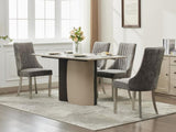 Rayon Cloth Flocking Chenille Dining Chairs Channel Kitchen Dinner Chair Comfy Fabric Upholstered 09269863