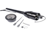 32" Black Tilt Steering Column Floor Shift w/ 9 Hole Wheel Adapter No Key Manual 08958058