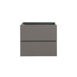 Alice-24W-102,Wall mount cabinet WITHOUT basin, Gray color, with two drawers, Pre-assembled W1865107117