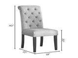 Leviton Solid Wood Tufted Asons Dining Chair, Set of 2, Tan T2574P164565
