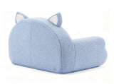 Kids Armchair Toddler Reading Sofa, Full Compression, Teddy Velvet Cute Blue Dog Shape Kids Sofa 66577418