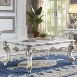 Antique Pearl Coffee Table with Scrolled Leg B062P209127