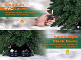 3 FT Pre-Lit Tabletop Christmas Tree with Santa Boot Base, 20 Warm White LED Lights 8 Modes Timer, 15074546