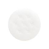 Yolanda 24" Round Upholstered Accent Ottoman, Almond White Chenille B2719P280167