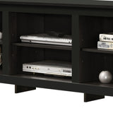 Benito Black 70"W TV Stand with Open Shelves and Cable Management B061P184949