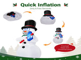 Shaking Snowman Inflatable 5.6ft, 190D Polyester Christmas Yard Decor with 3 LED Lights, US Plug 12V 78981445
