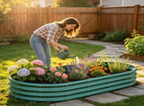 Galvanized Raised Garden Bed 6x3x1ft - Heavy Duty Metal Planter Box for Vegetables, Herbs & Flowers, W840P499234