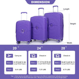 Expandable Hardshell Suitcase Double Spinner Wheels PP Luggage Sets Lightweight Durable Suitcase W284113623