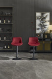 Chrome Footrest and Base Swivel Height Adjustable Mechanical Lifting Velvet Blackening Leg Simple W1249P253969