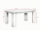47" Dining Table for 4-6 OModern Rectangular Kitchen Table 55922620