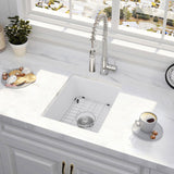 Quartz 18" L X 16" W Undermount Bar Sink With Grid And Strainer W1225P210522