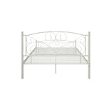 Full Size Unique Flower Sturdy System Metal Bed Frame with Headboard and Footboard W2297P347655