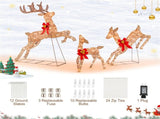3 Pieces Lighted Christmas Reindeer Christmas decoration 09178562