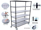 6 Tier 6000lbs Capacity NSF Metal Shelf Wire Shelving Unit, Heavy Duty Adjustable Storage Rack with W465142118