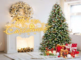 Artificial 7ft Green LED-lit Christmas Tree with 2178PE/PVC Mixed Branch Tips,Red fruit and Pine 94776815