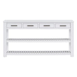 ZNTS U_Style Stylish Entryway Console Table with 4 Drawers and 2 Shelves, Suitable for Entryways, Living WF319384AAK