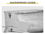 Large Capacity Treadle Poultry Feeder, Feed Chicken Feeder with Lid & Lock, Outdoor Coop Food 38019109