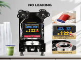 Cup Sealing Machine Full Automatic, Electric Cup Sealer 500-600 Cups/H, Bubble Tea Machine with LCD 65970414