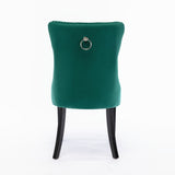 Modern, High-end Tufted Solid Wood Contemporary Velvet Upholstered Dining Chair with Wood Legs 06377325