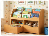 3-Tier Kids Bookshelf Toy Storage Organizer with 2 Rolling Drawers, Rounded Corner Anti-Tipping 55652413