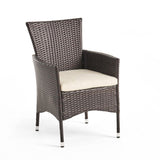 ZNTS Clementine Outdoor Multibrown PE Wicker Dining Chairs 56447.00ABEI