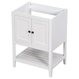 ZNTS 24" Bathroom Vanity Base Only, Soild Wood Frame, Bathroom Storage Cabinet with Doors and Open Shelf, WF287735AAK