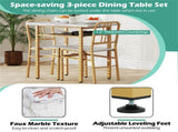 3-Piece Dining Table Set , Space-Saving Tuck-under Chair Design 77447985