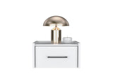 Floating Nightstand, Space-Saving Design with Handy Drawer and Surface, White B097P163089