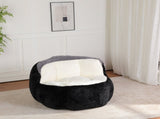 Oversized Bean Bag Chairs,Multicolor Faux Fur Couch Filled with Shredded Sponge,Large Lounger Sofa 75100717