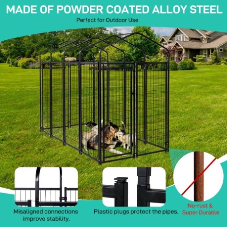 8x4x6 dog kennel best sale