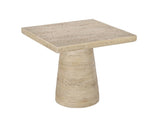 20x20x24" Cream Square Side Table with Pedestal Base W2078P160671