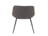 Two-Tone Chair in Brown Faux Leather and Grey Fabric - Set of 2 B202P223622