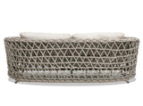 Everly 63.5" Woven Frame Barrel Deep Seating Patio Loveseat Sofa, Oat Beige Axroma Olefin B2719P245983