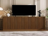 67-inch modern wavy sideboard, curved contour design storage cabinet, 6-door cabinet with storage W1162P485247