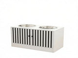 Elevated Dog Feeding Station with Storage Cabinet, 2 Stainless Steel Bowls & Slow Feeder for Large 12798914