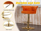 UNITED WE WIN Velvet 360 &deg Rotating Chair, Handmade Backrest with One Click Adjustable Height W1568P361721