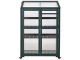 TOPMAX 62inch Height Wood Large Greenhouse Balcony Portable Cold Frame with Wheels and Adjustable N717P221494F