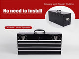 Heavy Duty Metal Tool Box, 21-inch, Portable Metal Tool Box with 4 Drawers, Small Tool Chest with W2660P310479