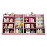 Pink Wooden Toy Storage Organizer Cabinet Kids Bookshelf Children Bookcase Toddler Baby Sling Book W2876P233538