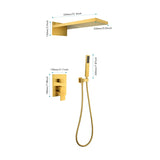 Shower System,Waterfall Rainfall Shower Head with Handheld, Shower Faucet Set for Bathroom Wall W928115069