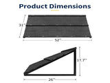 52"x18" Black Awning, Iron Frame, Corrugated Steel Tile Coating 04235187