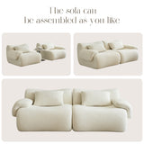 Sofa in a Box, Memory Foam 2-Seater Couch, Modern Compression Sofa with Deep Seat, No Assembly W3622P346250