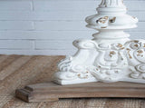 D22.5x27" Antique White Round Side Table, French Country W2078P290098