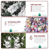 FCH 9ft 2094 Branch Automatic Tree Structure PVC Material Green Flocking 900 Lights Warm Color Four 76516578