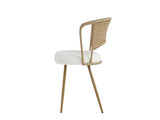 Wicker dining chairs - 2-piece set - Farmhouse soft cushioned cane back kitchen chair, sponge 92388899